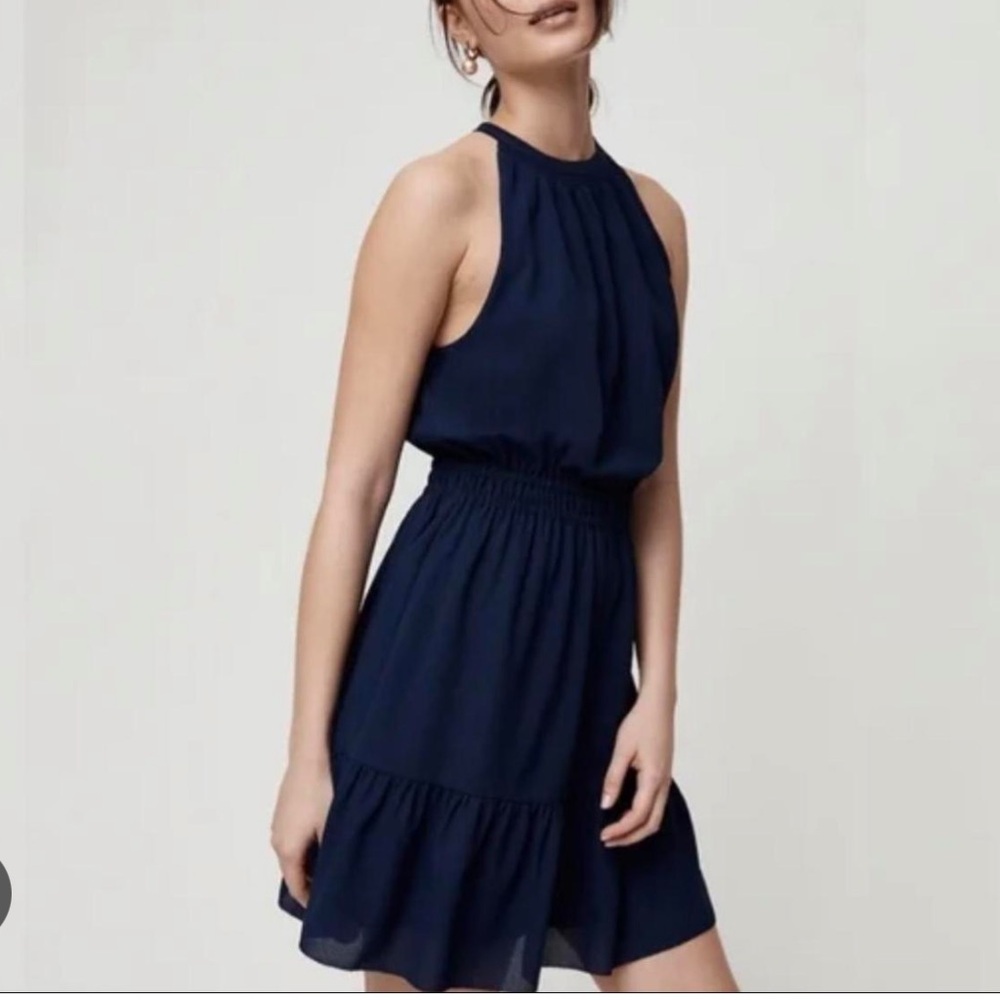 Navy Aritzia Wilfred Dress